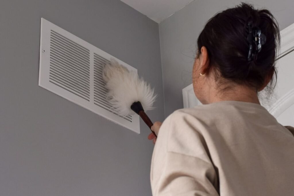 The woman wants to get rid of mold in air ducts.