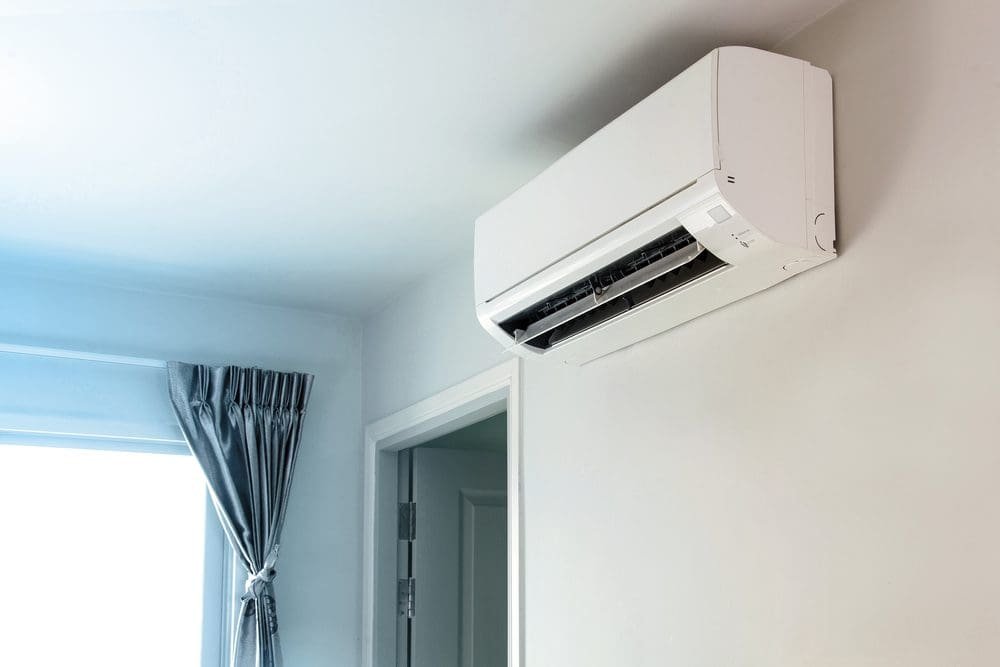 A room showing indoor of an enenrgy efficient AC unit
